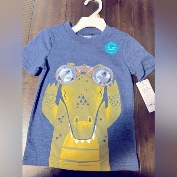 Boy's NWT Carter's Alligator Action Top – Size 2T – A Roaring Good Time! - Picture 1 of 3